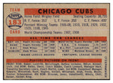 1957 Topps Baseball #183 Chicago Cubs Team VG-EX 527599
