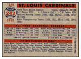1957 Topps Baseball #243 St. Louis Cardinals Team EX 527601