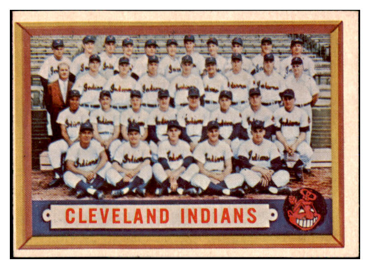 1957 Topps Baseball #275 Cleveland Indians Team EX+/EX-MT 527602