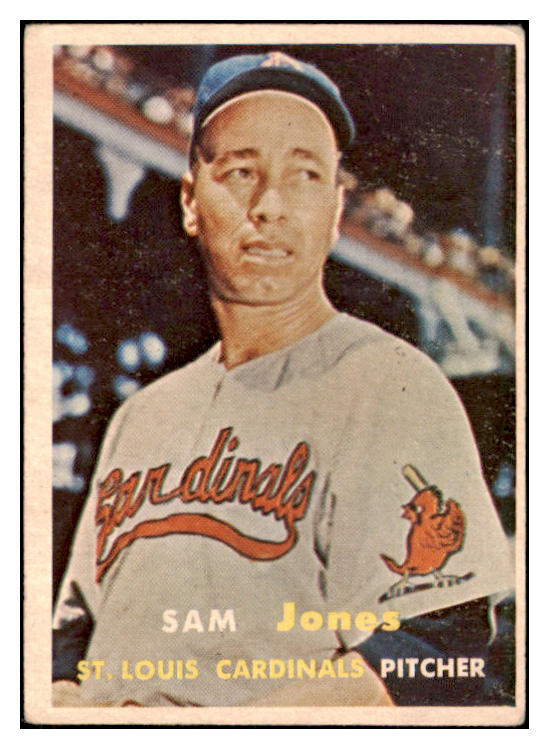 1957 Topps Baseball #287 Sam Jones Cardinals VG 527605