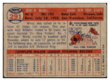 1957 Topps Baseball #291 Windy McCall Giants VG 527606