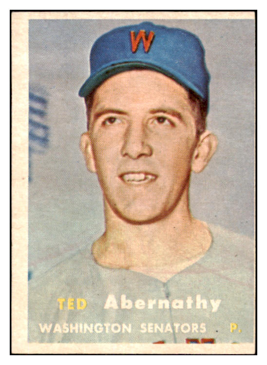 1957 Topps Baseball #293 Ted Abernathy Senators VG 527607