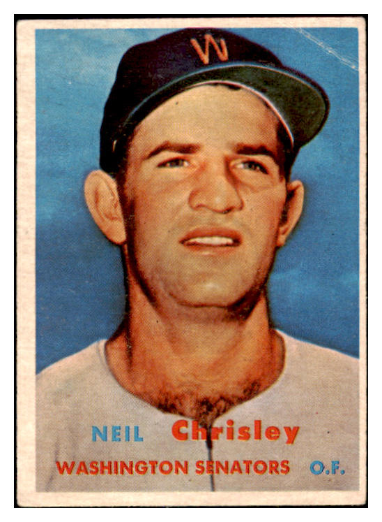 1957 Topps Baseball #320 Neil Chrisley Senators VG 527610