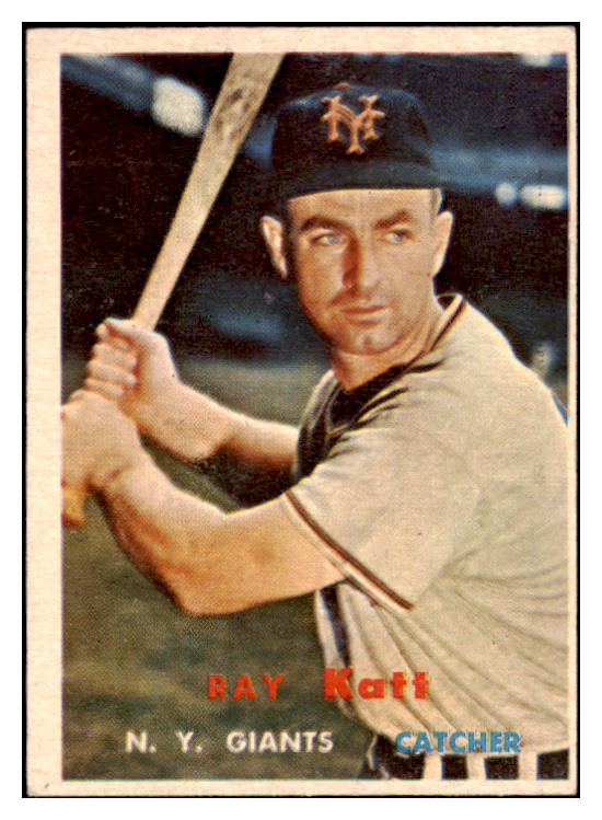 1957 Topps Baseball #331 Ray Katt Giants VG-EX 527618