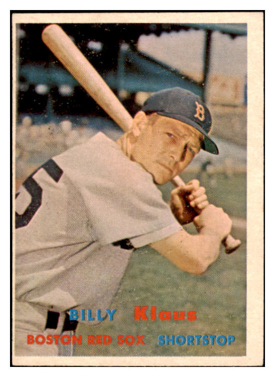 1957 Topps Baseball #292 Billy Klaus Red Sox VG-EX 527631