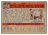 1957 Topps Baseball #315 Lou Berberet Senators EX 527633