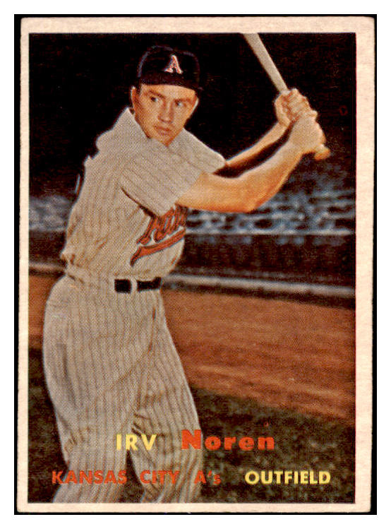 1957 Topps Baseball #298 Irv Noren A's EX 527634