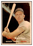 1957 Topps Baseball #307 Jack Phillips Tigers EX 527635