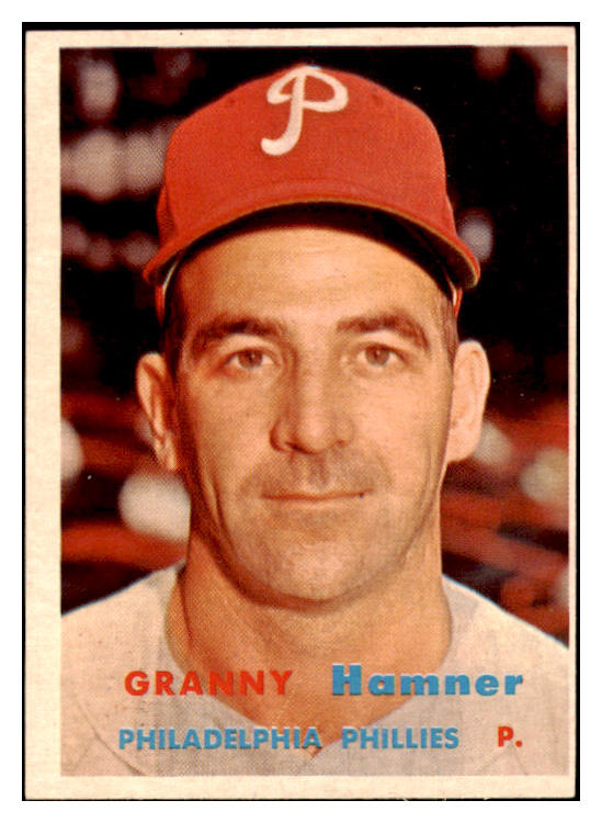 1957 Topps Baseball #335 Granny Hamner Phillies EX 527637