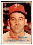 1957 Topps Baseball #335 Granny Hamner Phillies EX 527637