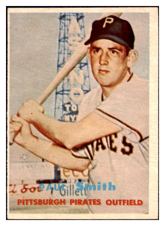 1957 Topps Baseball #345 Paul Smith Pirates EX 527640