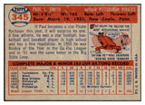 1957 Topps Baseball #345 Paul Smith Pirates EX 527640