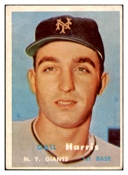1957 Topps Baseball #281 Gail Harris Giants EX 527643