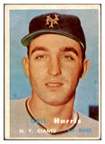 1957 Topps Baseball #281 Gail Harris Giants EX 527643