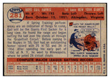 1957 Topps Baseball #281 Gail Harris Giants EX 527643