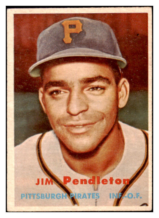 1957 Topps Baseball #327 Jim Pendleton Pirates EX 527645