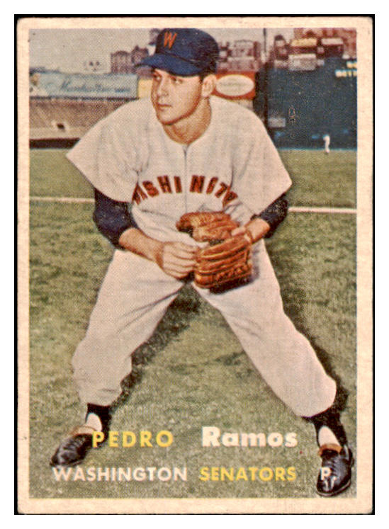 1957 Topps Baseball #326 Pedro Ramos Senators EX 527646