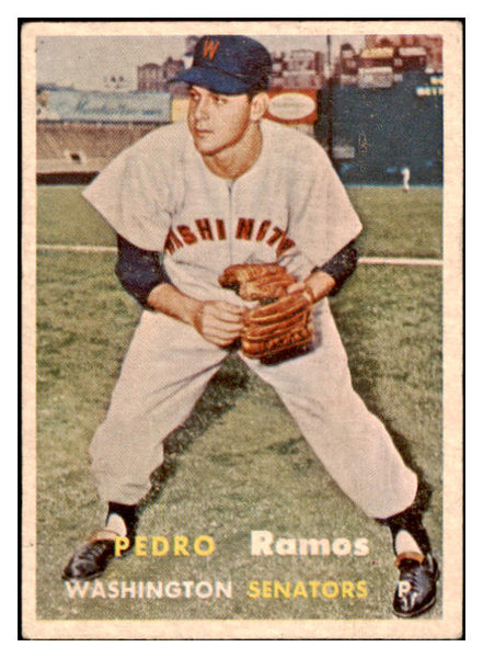 1957 Topps Baseball #326 Pedro Ramos Senators EX 527646