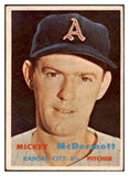 1957 Topps Baseball #318 Mickey McDermott A's EX 527647