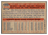 1957 Topps Baseball #318 Mickey McDermott A's EX 527647