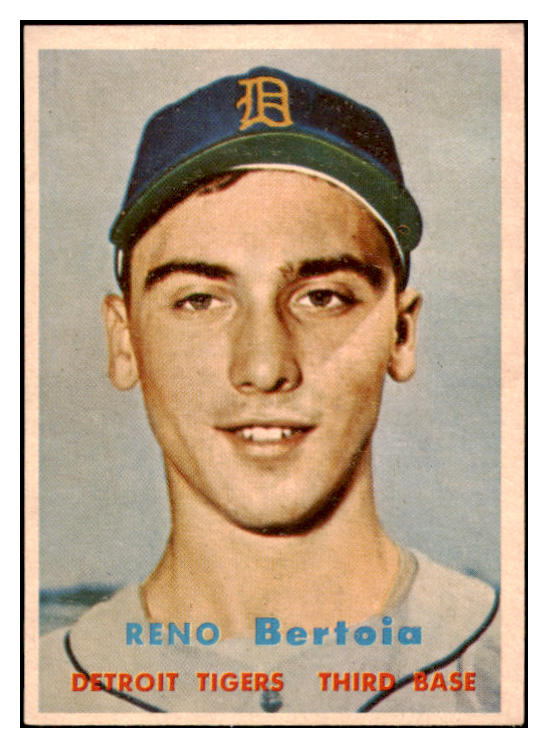 1957 Topps Baseball #390 Reno Bertoia Tigers EX-MT 527648
