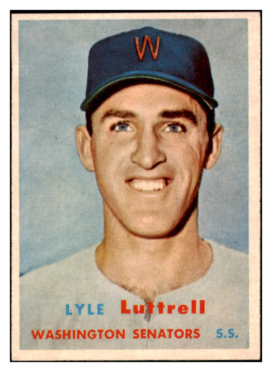 1957 Topps Baseball #386 Lyle Luttrell Senators EX-MT 527649