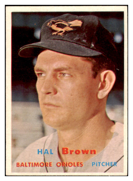 1957 Topps Baseball #194 Hal Brown Orioles EX-MT 527653