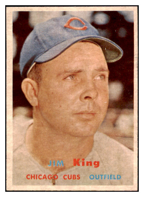 1957 Topps Baseball #186 Jim King Cubs EX-MT 527659