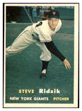 1957 Topps Baseball #123 Steve Ridzik Giants EX-MT 527663