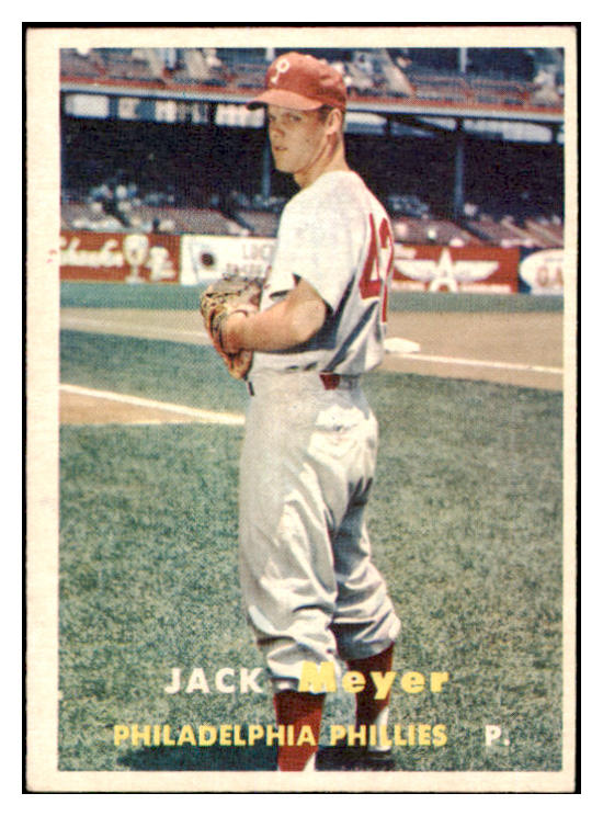 1957 Topps Baseball #162 Jack Meyer Phillies EX-MT 527665