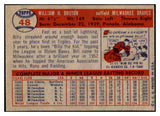 1957 Topps Baseball #048 Bill Bruton Braves EX-MT 527666