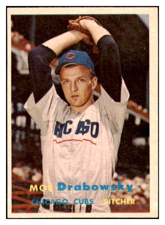 1957 Topps Baseball #084 Moe Drabowsky Cubs EX-MT 527668