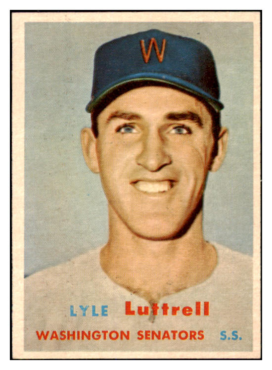 1957 Topps Baseball #386 Lyle Luttrell Senators EX-MT 527675
