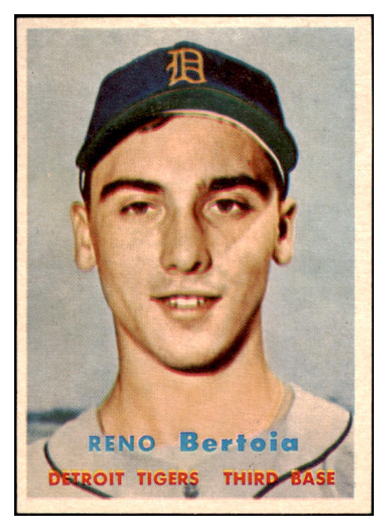 1957 Topps Baseball #390 Reno Bertoia Tigers EX-MT 527676