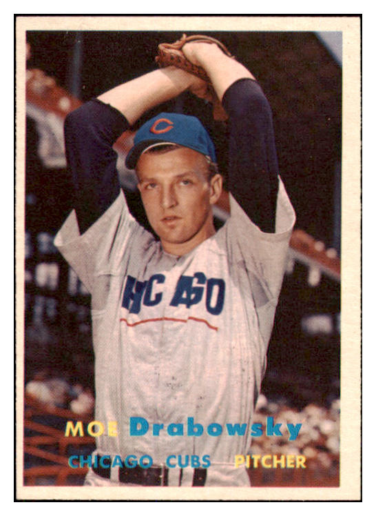 1957 Topps Baseball #084 Moe Drabowsky Cubs EX-MT 527679