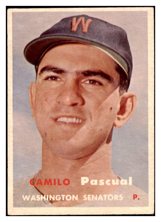 1957 Topps Baseball #211 Camilo Pascual Senators EX-MT 527681