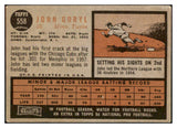 1962 Topps Baseball #558 John Goryl Twins VG-EX 527702