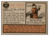 1962 Topps Baseball #542 Dave Philley Red Sox VG-EX 527707