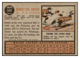 1962 Topps Baseball #548 Bobby Del Greco A's VG-EX 527717