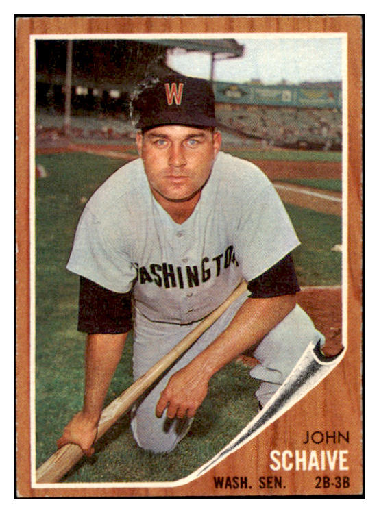 1962 Topps Baseball #529 John Schaive Senators EX-MT 527721