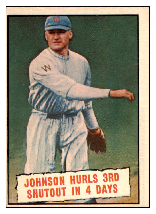 1961 Topps Baseball #409 Walter Johnson Senators EX 527749