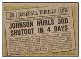 1961 Topps Baseball #409 Walter Johnson Senators EX 527749