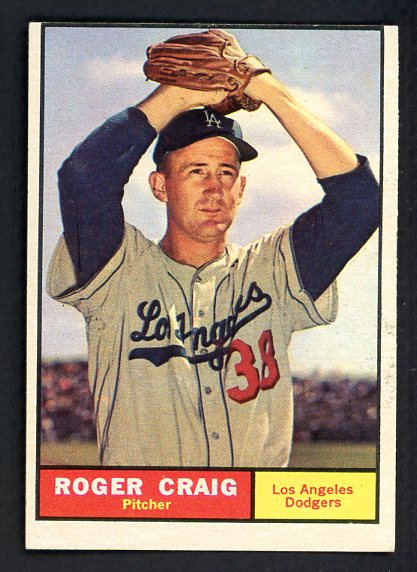 1961 Topps Baseball #543 Roger Craig Dodgers VG-EX 527762