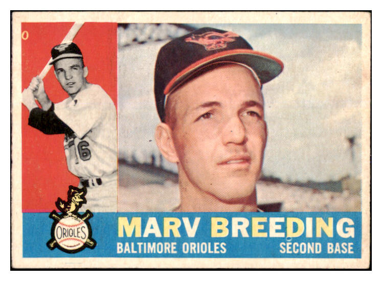 1960 Topps Baseball #525 Marv Breeding Orioles EX 527784