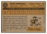 1960 Topps Baseball #525 Marv Breeding Orioles EX 527784