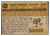 1960 Topps Baseball #531 Sandy Amoros Tigers EX 527786