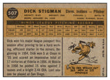 1960 Topps Baseball #507 Dick Stigman Indians EX 527790