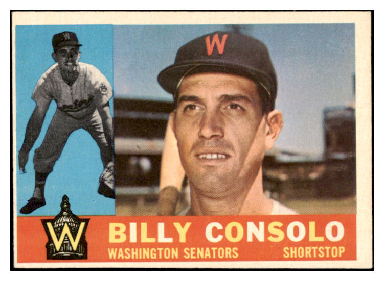 1960 Topps Baseball #508 Billy Consolo Senators EX 527791