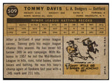 1960 Topps Baseball #509 Tommy Davis Dodgers EX 527799