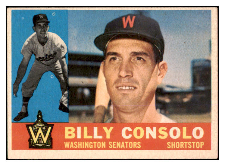 1960 Topps Baseball #508 Billy Consolo Senators EX 527803